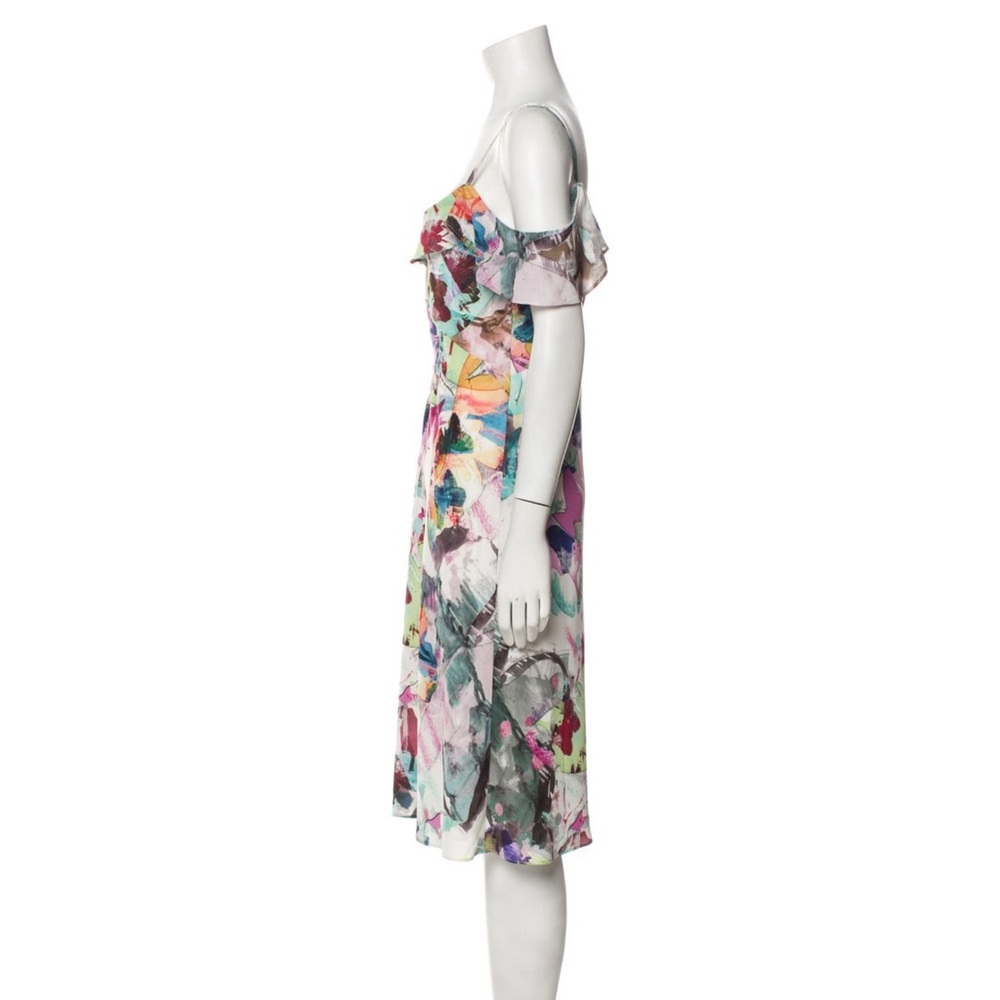 Black Halo Lolah Butterfly Garden Ruffle Midi Dress Size 6 - Picture 5 of 10